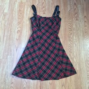 Hot Topic Plaid Skater Dress size Large